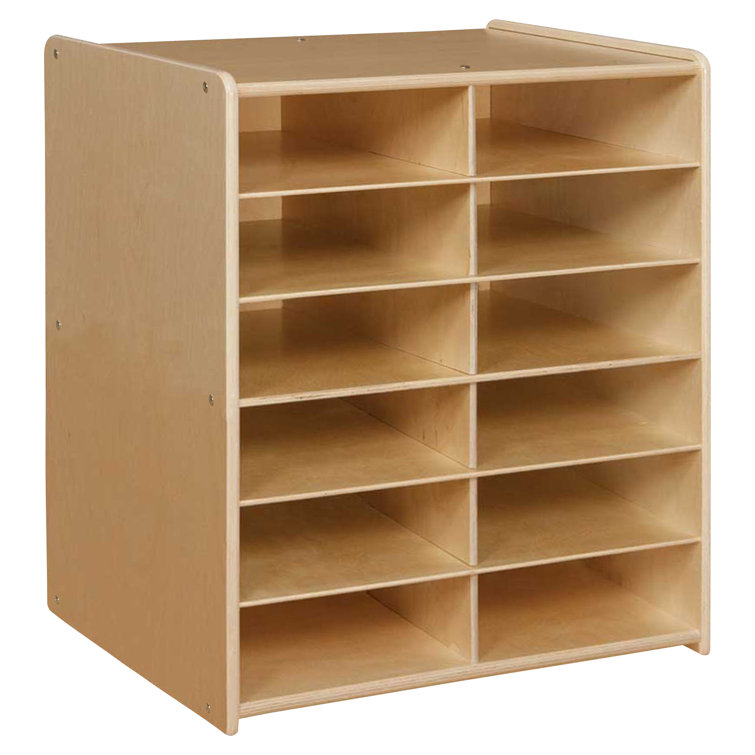 Wood Designs Letter Storage Unit 12 Compartment Shelving Unit with